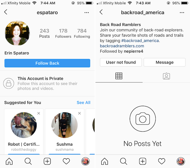 Can you find an account that blocked you?