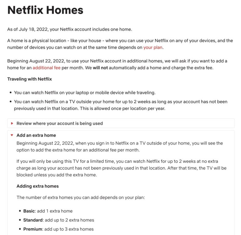 Can I use Netflix in two different houses?