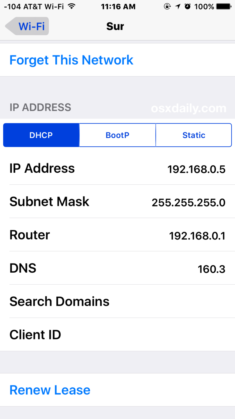 Does iPhone show your IP address?