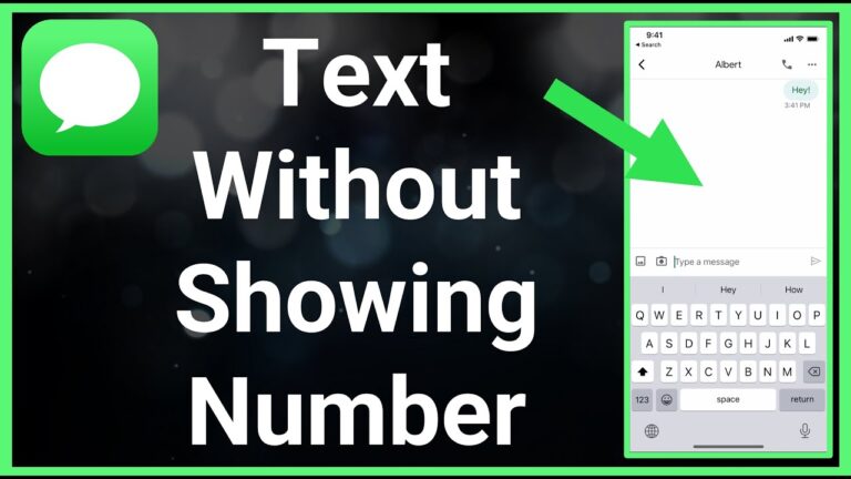 Can you send a text and not show your number?