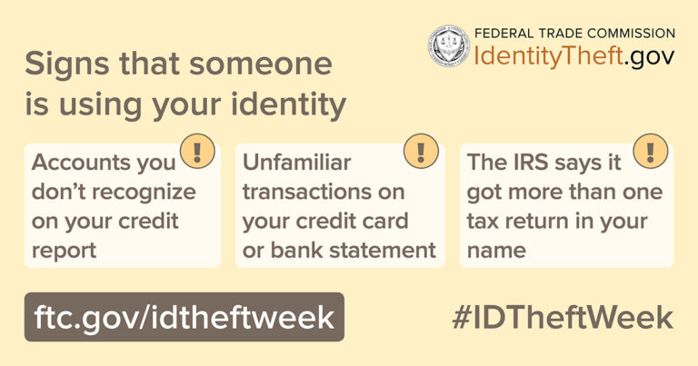 How can you tell if someone is trying to steal your identity?