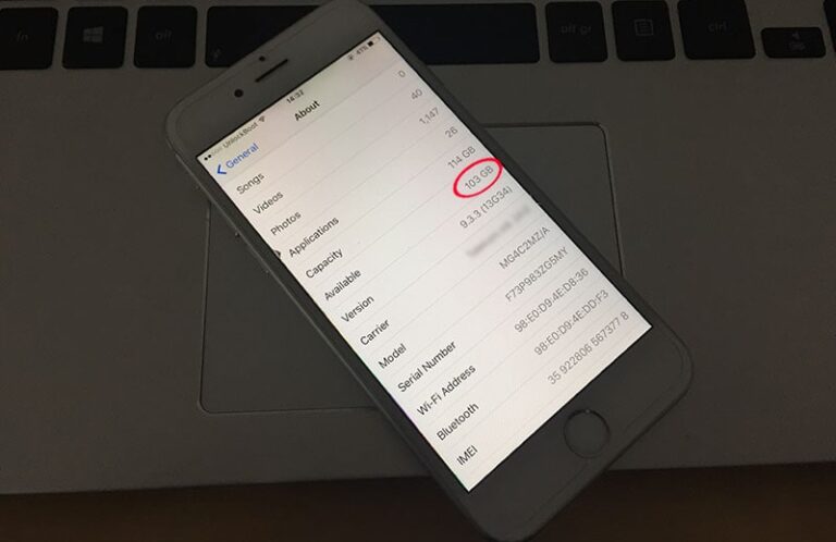 How do I know what GB my iPhone is?