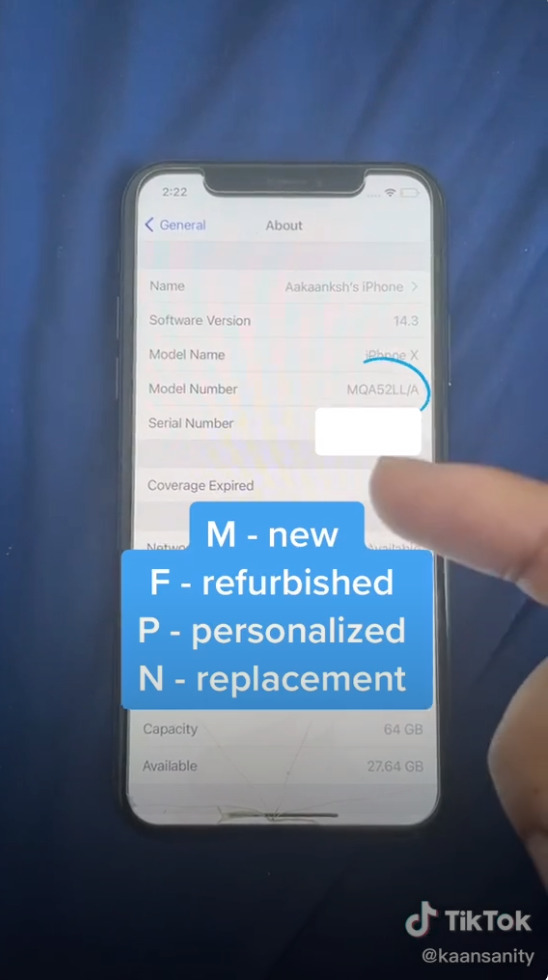 What does M mean in iPhone model number?