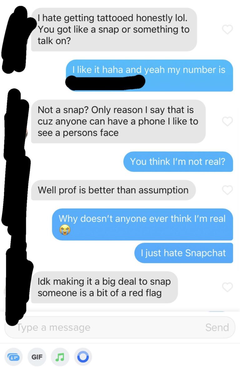 Is only talking on Snapchat a red flag?